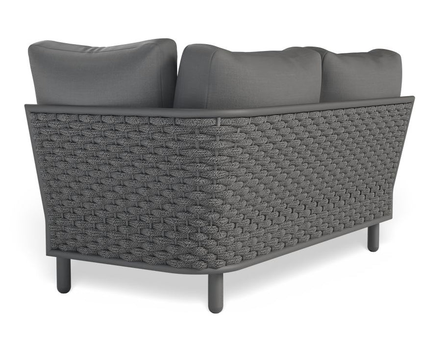 Siano Modular Right Arm 2 Seater - Outdoor - Charcoal - Dark Grey Cushion