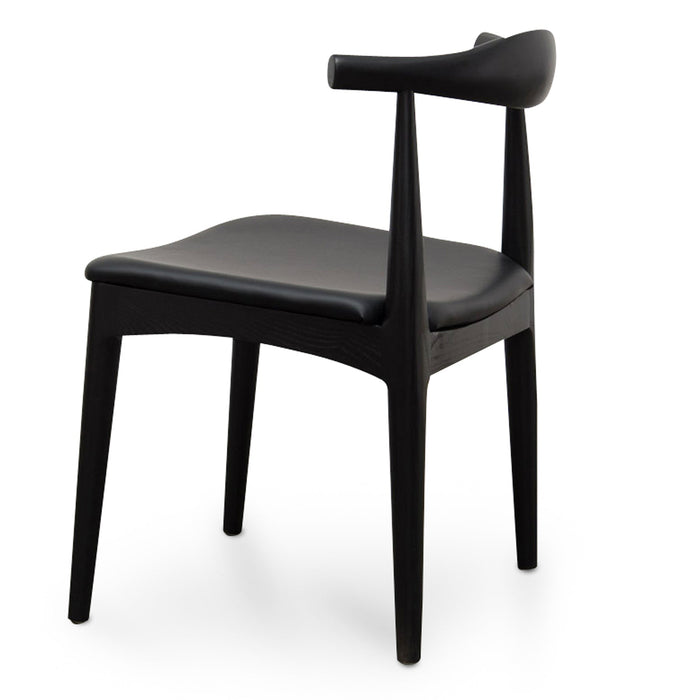 CDC183-SD Elbow Dining Chair - Black (Set of 2)