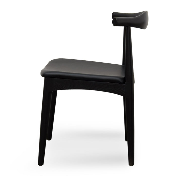 CDC183-SD Elbow Dining Chair - Black (Set of 2)