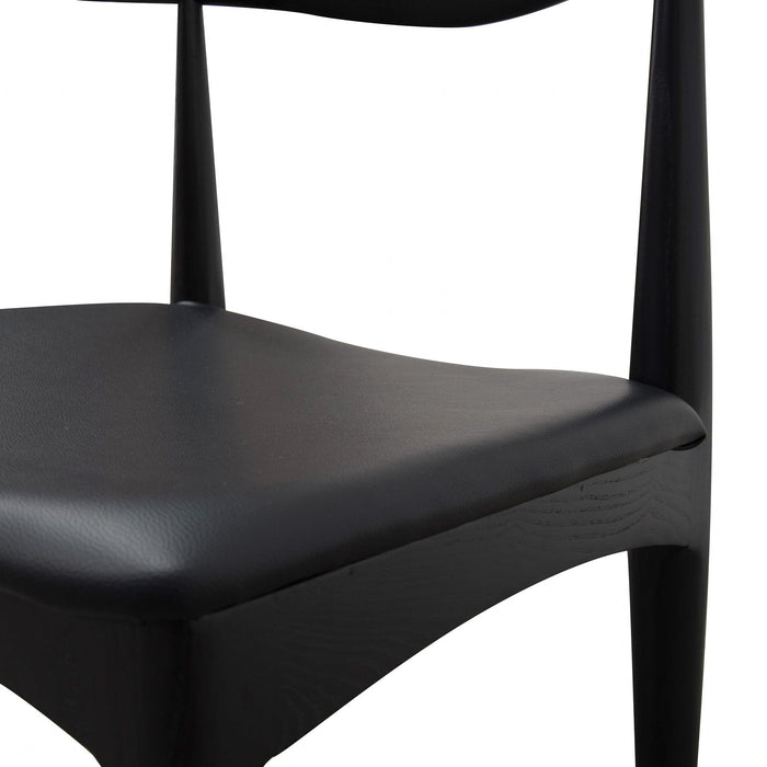 CDC183-SD Elbow Dining Chair - Black (Set of 2)