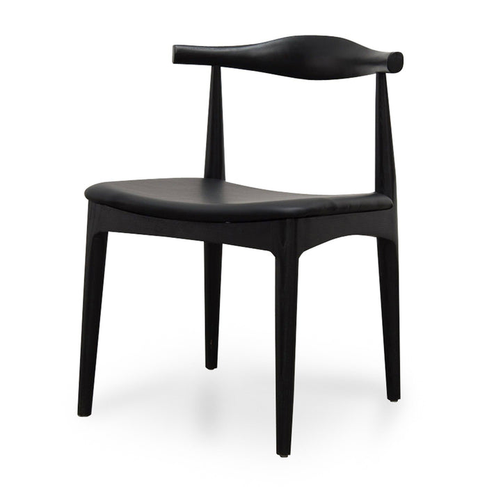 CDC183-SD Elbow Dining Chair - Black (Set of 2)