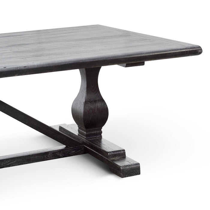 CDT6066 3m Reclaimed Dining Table - Black- 120cm (W) - Thick Top