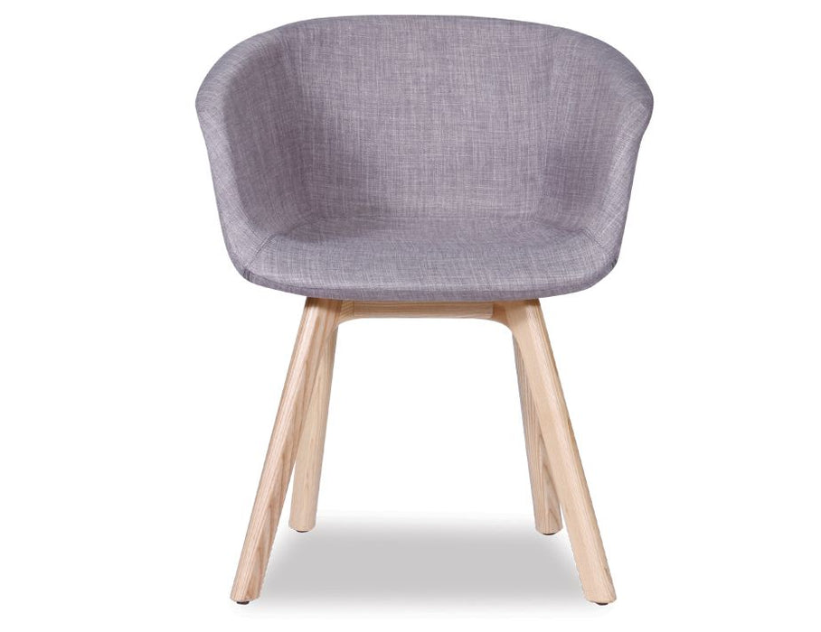 Lonsdale Armchair - Natural - Grey Fabric