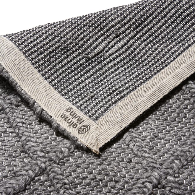Mika Floor Rug - Dark Grey, 1cm (H)