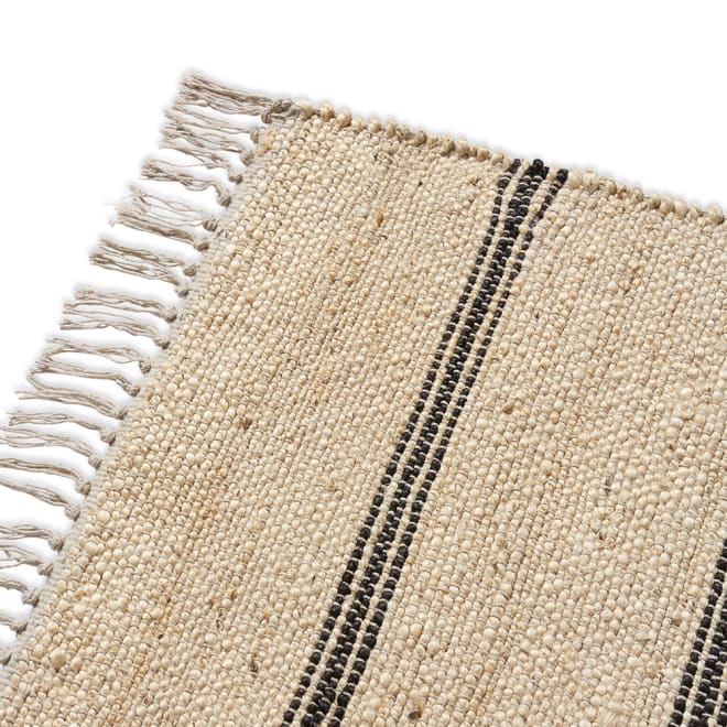 Yana Utility Rug - Natural / Black, 1cm (H)