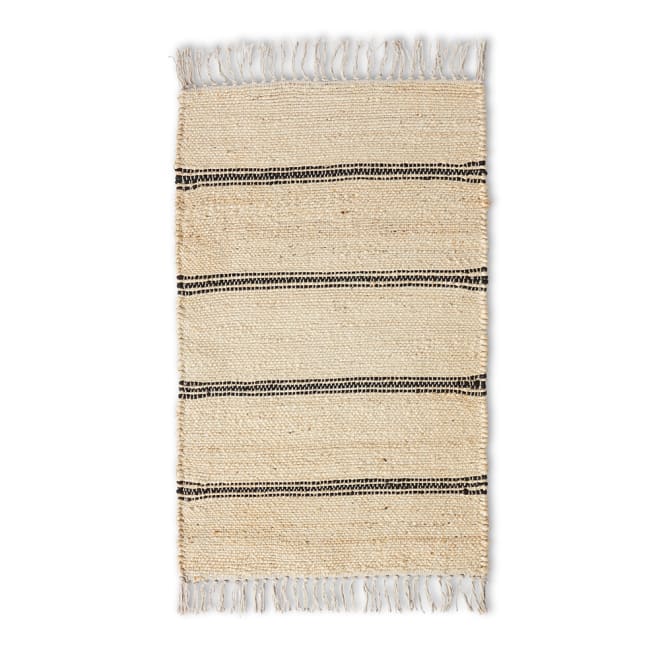 Yana Utility Rug - Natural / Black, 1cm (H)