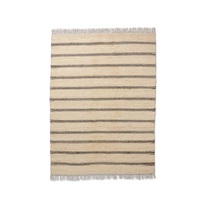 Yana Floor Rug - Natural/Black, 1cm (H)