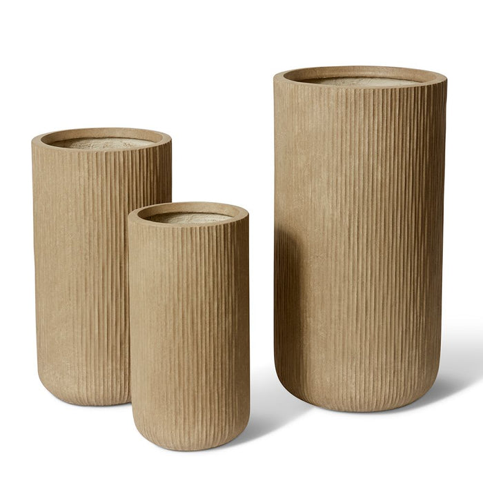 Tenesha Tall Fibrestone Plante - Brown