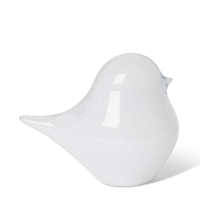 Flynn Glass Lg Bird - White, 17cm (H)