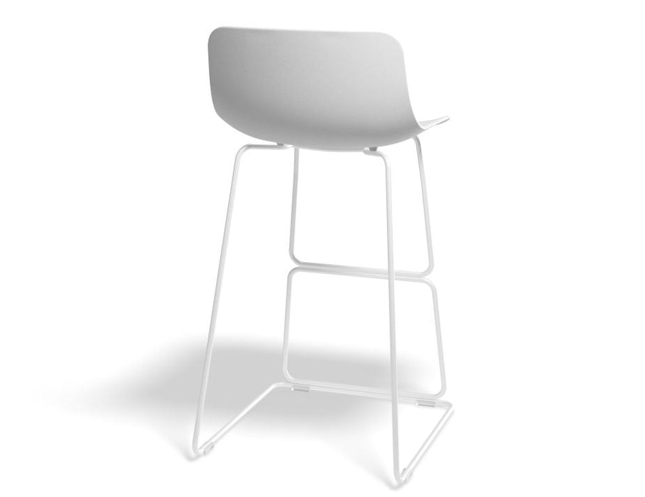 Umbria Stool - White - White Shell - 77cm Commercial Bar Height