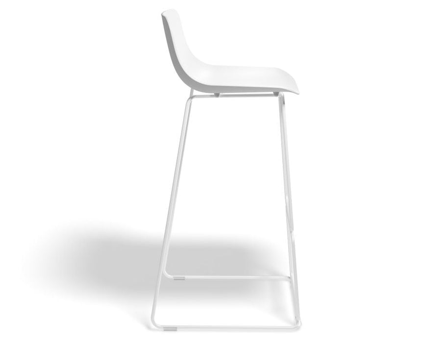 Umbria Stool - White - White Shell - 77cm Commercial Bar Height