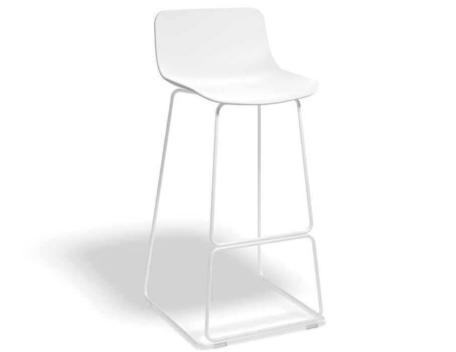 Umbria Stool - White - White Shell - 77cm Commercial Bar Height