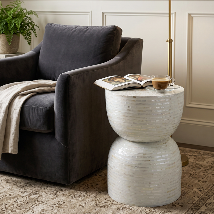 Zara Mother Of Pearl Hand Inlay Side Table