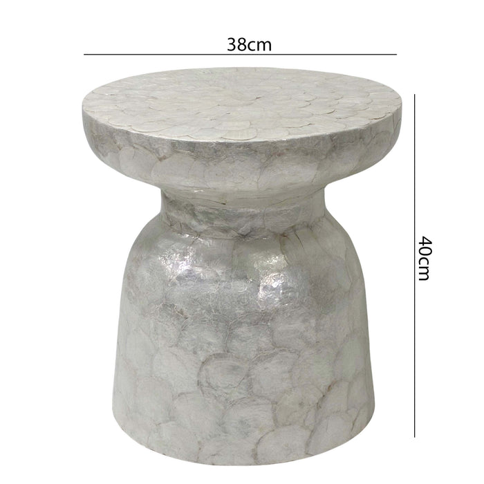 Amalfi Mother Of Pearl Hand Inlay Side Table
