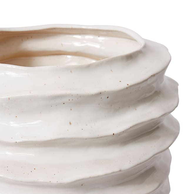 Adriana Vase - White, 47cm (H)