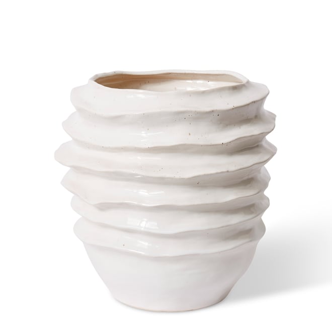 Adriana Vase - White, 47cm (H)