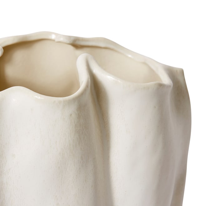 Zilia Vase - Ivory, 37cm (H)