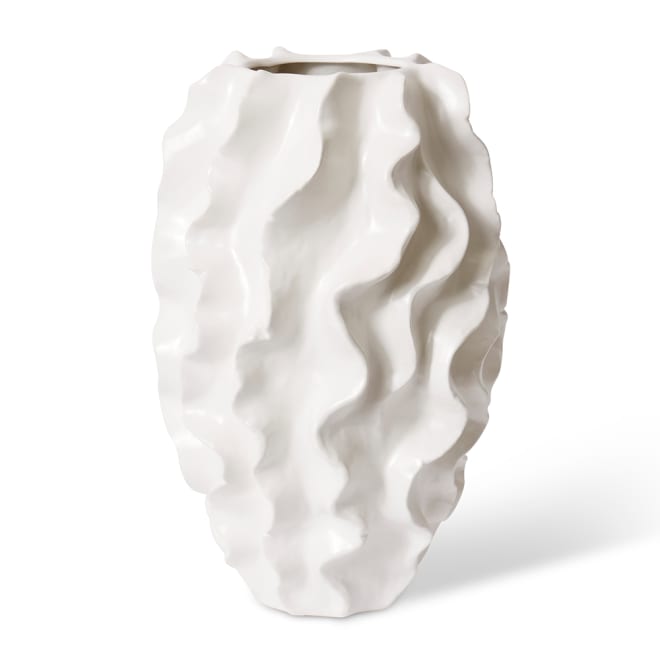 Alvinia Vase - White, 48cm (H)