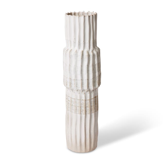 Jager Vase - White Wash, 75cm (H)