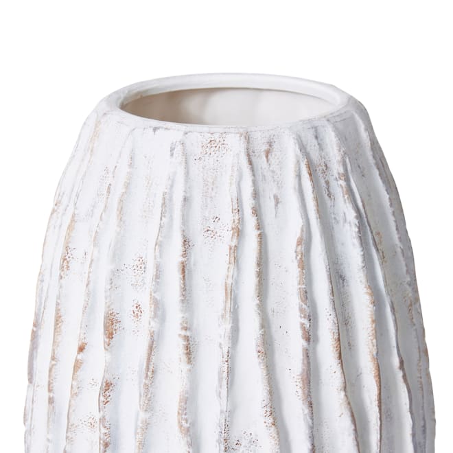Adelina Vase - White/Brown, 50cm (H)