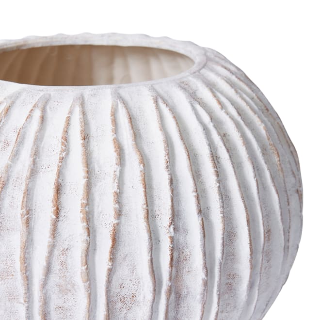 Adelina Vase - White/Brown, 31cm (H)