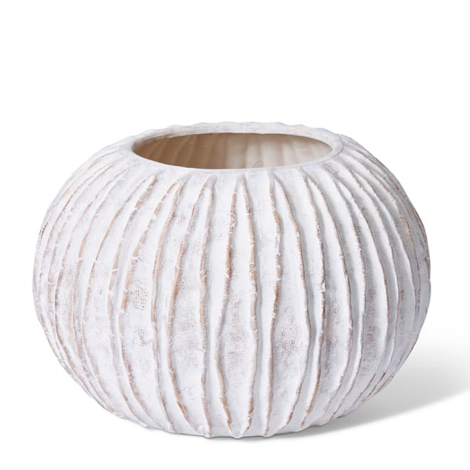 Adelina Vase - White/Brown, 31cm (H)