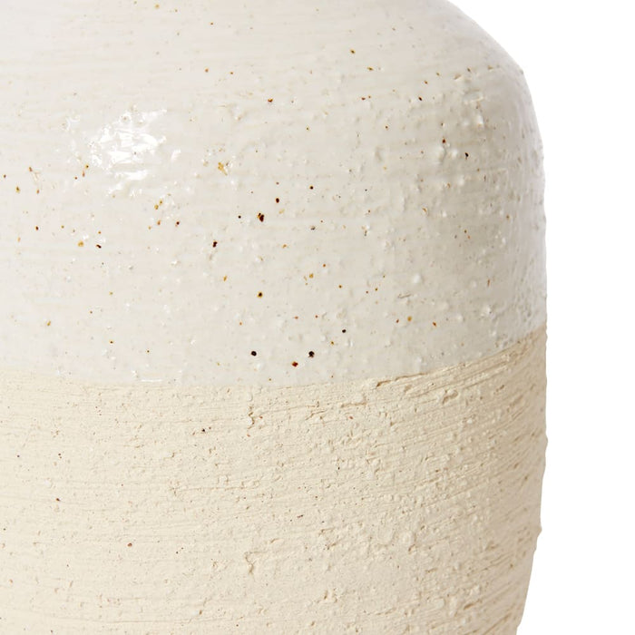 Eriki Tall Neck Vase - White/Cream, 33cm (H)