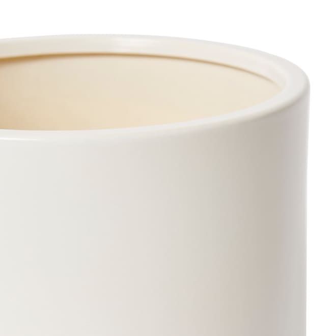 Angu Pot with Tray - White, 20cm (H)