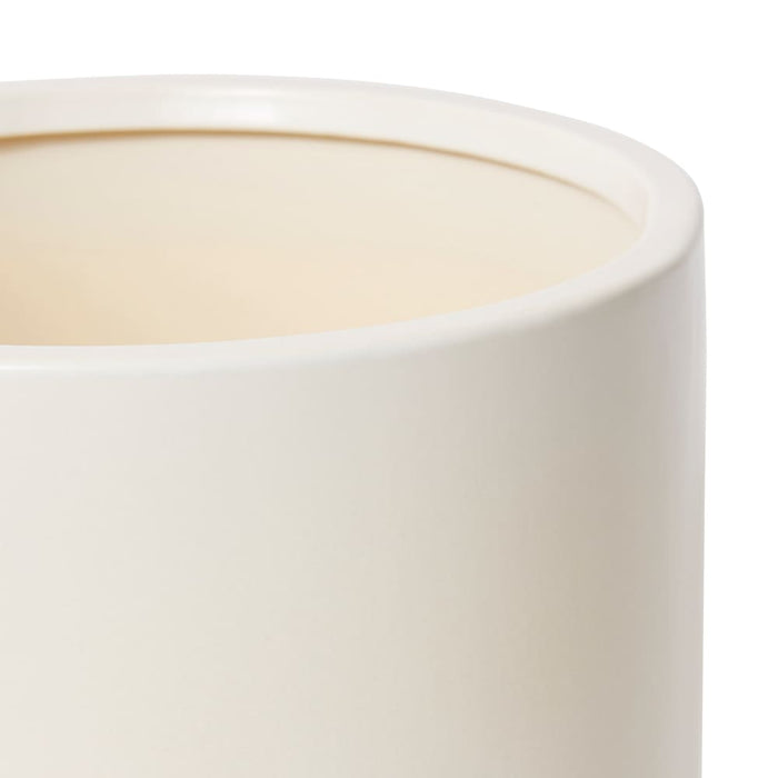 Angu Pot with Tray - White, 26cm (H)