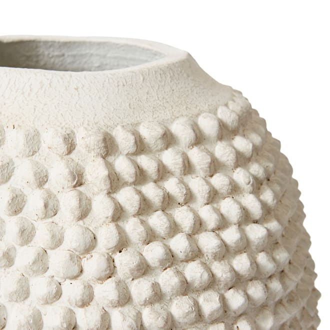 Gezani Pot - Cream, 28cm (H)