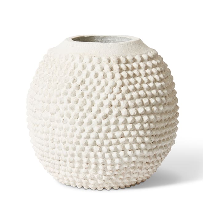 Gezani Pot - Cream, 28cm (H)