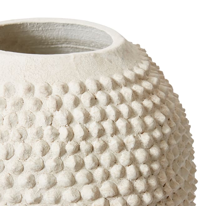 Gezani Pot - Cream, 37cm (H)