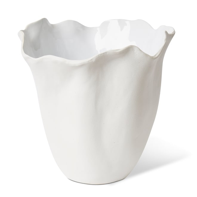Lucia Vase - White, 28cm (H)