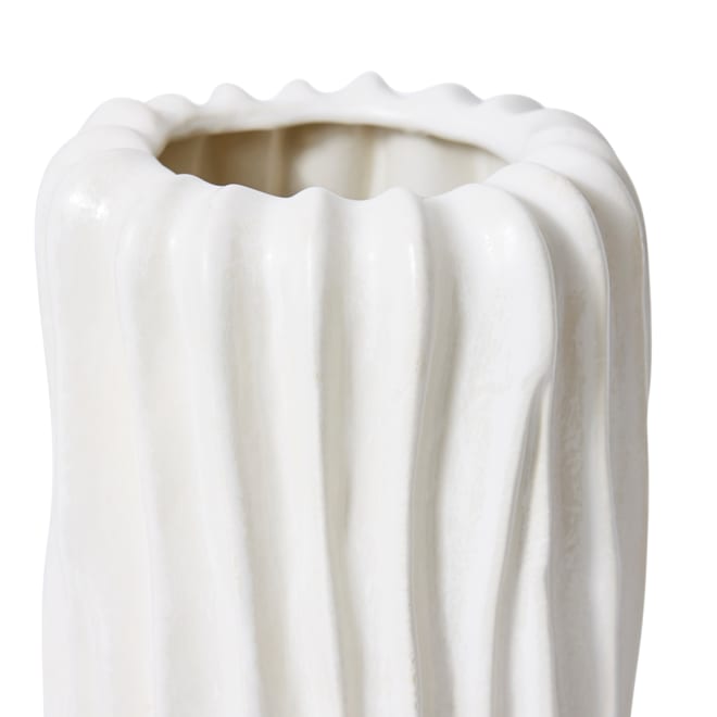 Alberto Tall Vase - Ivory, 31cm (H)