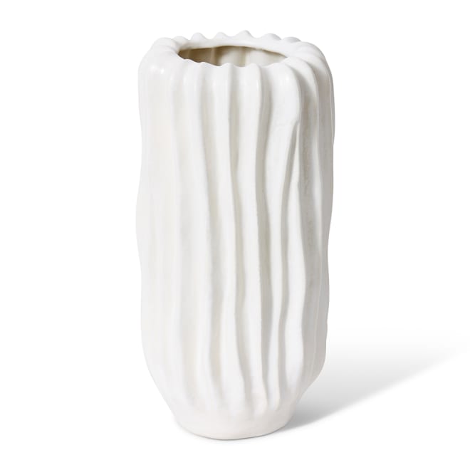 Alberto Tall Vase - Ivory, 31cm (H)