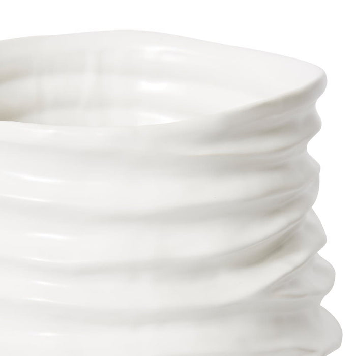 Saidah Tall Vase - White, 33cm (H)