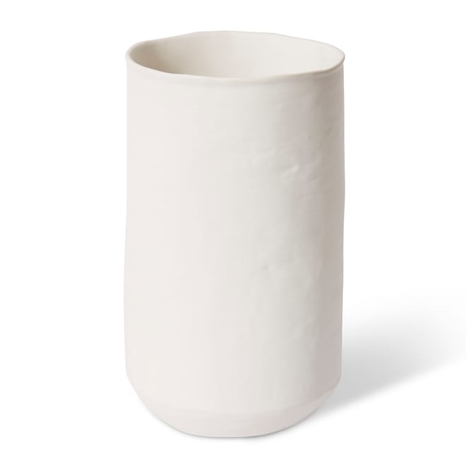 Yvette Vase - Matt White, 31cm (H)