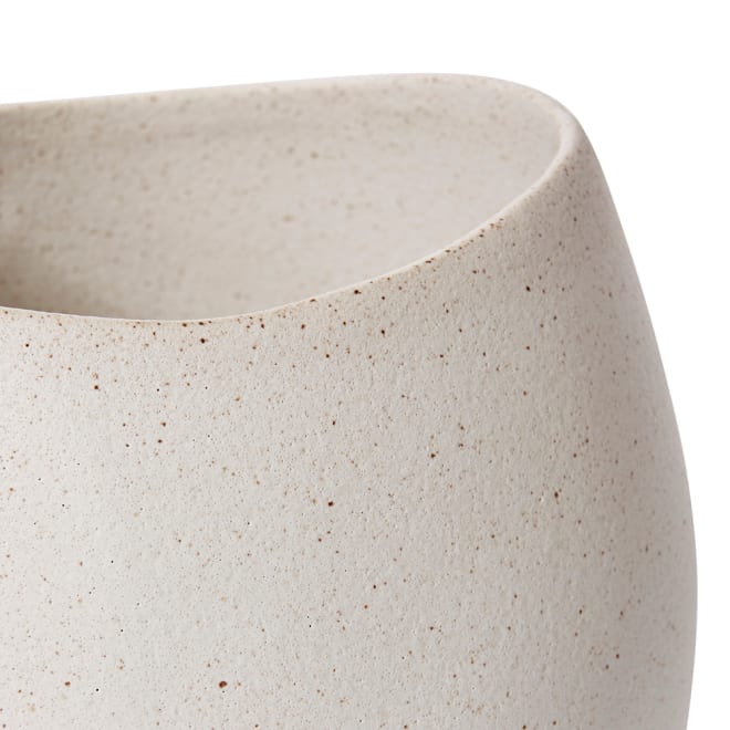 Matias Scoop Pot - Sandy White, 24cm (H)