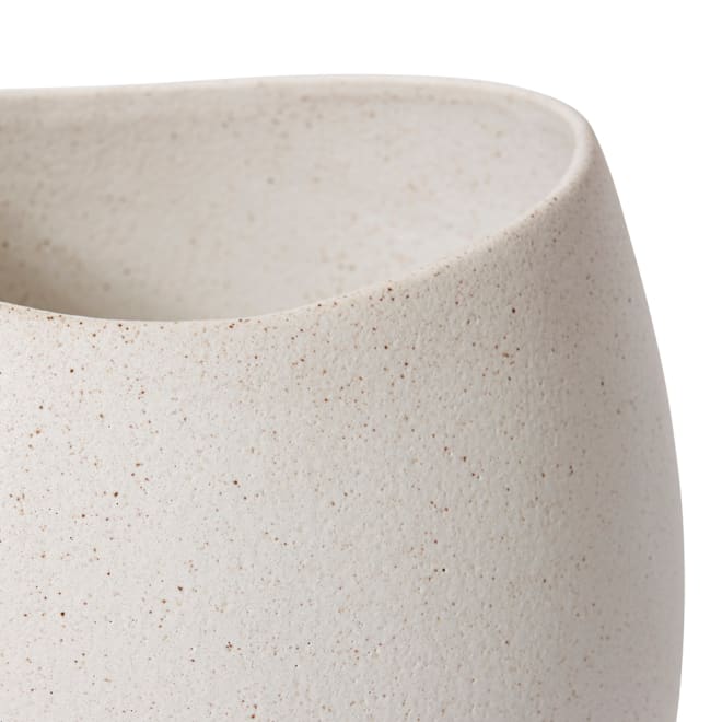Matias Scoop Pot - Sandy White, 30cm (H)