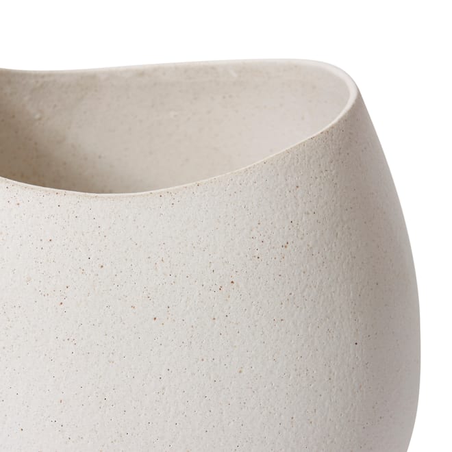 Matias Scoop Pot - Sandy White, 36cm (H)