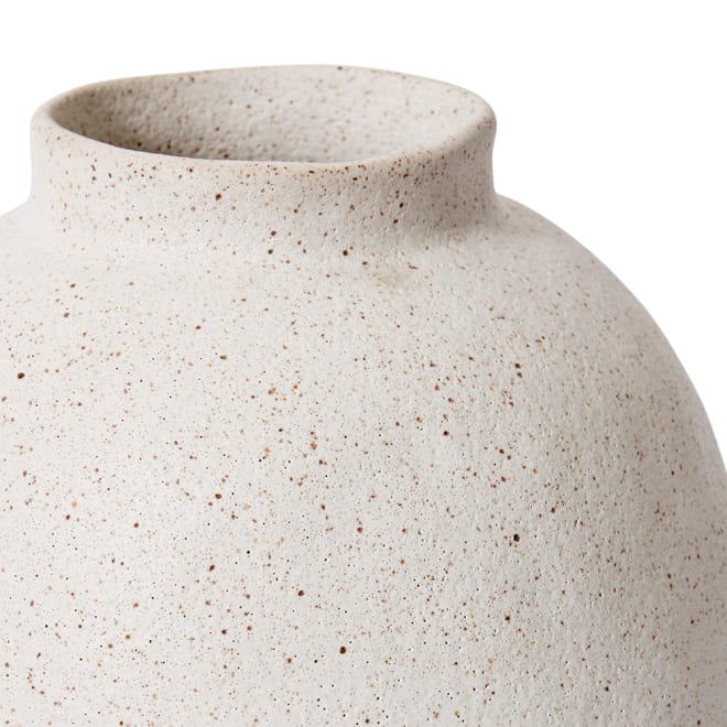 Matias Footed Vase - Sandy White, 32cm (H)