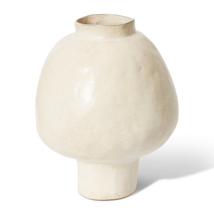 Talula Footed Vase - Beige, 40cm (H)