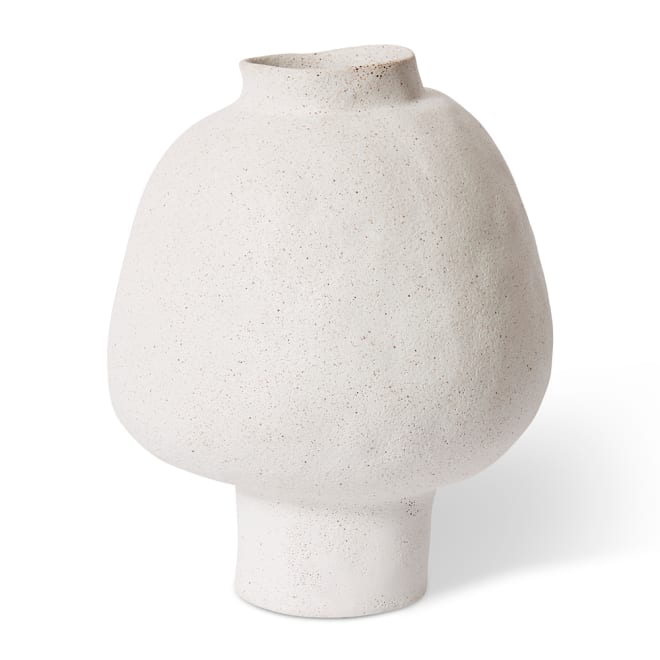 Matias Footed Vase - Sand, 40cm (H)