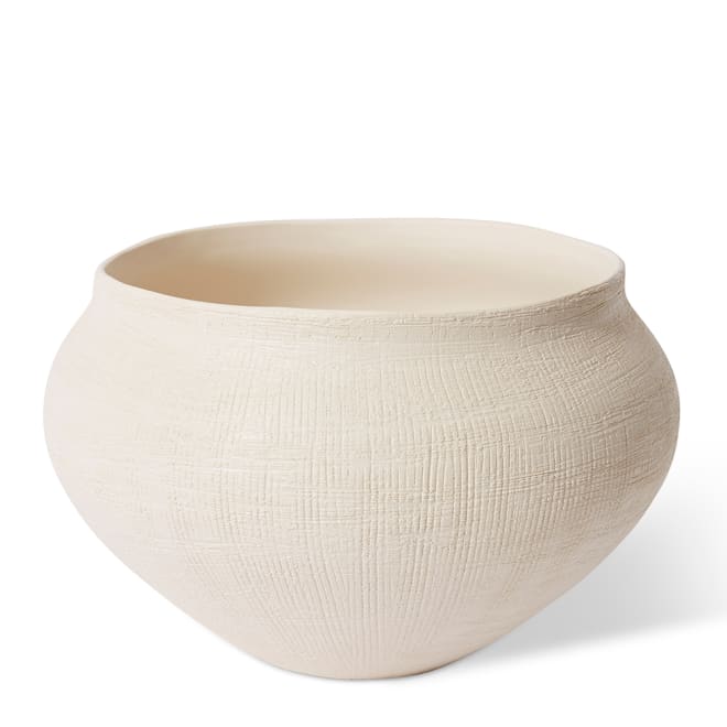 Theo Pot - Hessian White, 22cm (H)
