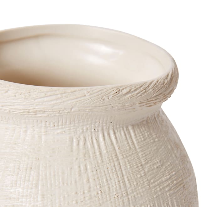 Wanda Vase - Hessian White, 13cm (H)