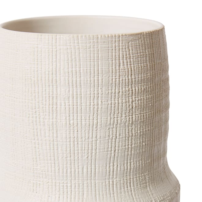 Atlas Vase - Hessian White, 45cm (H)