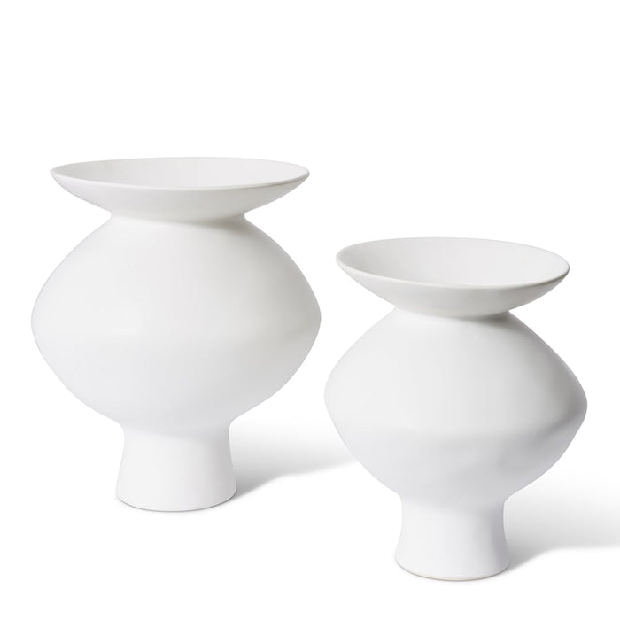 Nakano Flared Vase - White, 34cm (H)