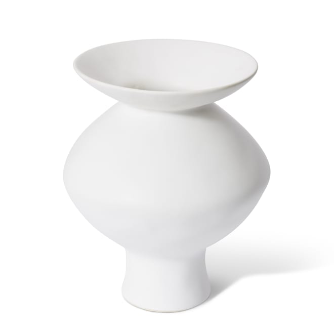 Nakano Flared Vase - White, 29cm (H)