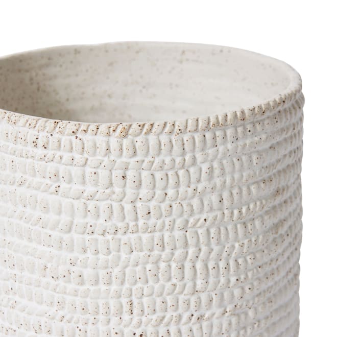 Aurora Cylinder Vase - White, 15cm (H)