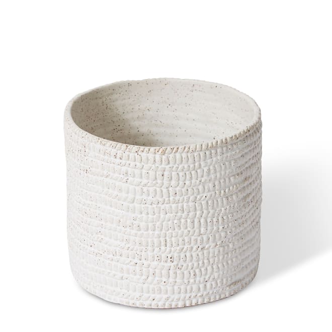 Aurora Cylinder Vase - White, 15cm (H)